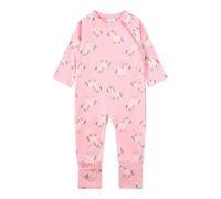 Sanetta Schlafoverall mit Klappfuß Pferde 92 rosa/beige