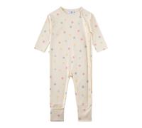 Sanetta Schlafoverall mit Klappfuß Punkte 92 beige/bunt