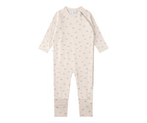Sanetta Schlafoverall mit Klappfuß Regenbögen 56 beige