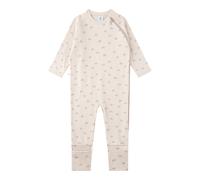 Sanetta Schlafoverall Regenbögen mit Klappfuß, Bio-Baumwolle, Unisex, Gr. 62 Beige