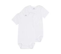 Sanetta Unisex Body halbarm im Doppelpack aus Bio-Baumwolle, weiß, 74