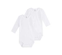 Sanetta Unisex Body Langarm im Doppelpack aus Bio-Baumwolle, weiß, 92
