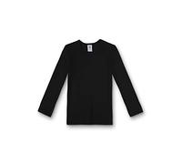 Sanetta Unisex-Unterhemd Langarm Schwarz | Hochwertiges und nachhaltiges Unterhemd für Junge aus Bio-Baumwolle. Unterwäsche für Jungen