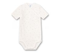 Sanetta Baby-Wickelbody kurzarm weiß Dots | Nachhaltiger und süßer Wickelbody für Mädchen aus Bio-Baumwolle. Baby Wickelbody