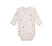 Sanetta Wickelbody langarm Off-White | Nachhaltiger und süßer Wickelbody für Jungen aus Bio-Baumwolle. Baby Wickelbody