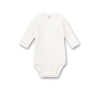 Sanetta Wickelbody Langarm Weiß| Nachhaltiger und süßer Wickelbody für Mädchen aus Bio-Baumwolle. Langarm Body mit Dots-Print |Baby Wickelbody Größe 044