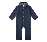 Sanetta Wollfleece-Overall mit Kapuze und Klappbündchen 56 marine melange
