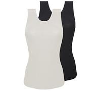 Sangora 2er Sparpack Damen Achselhemd 7960801 = M in Schwarz-wollweiss