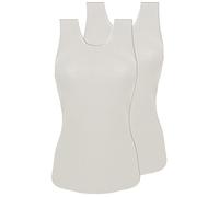 Sangora 2er Sparpack Damen Achselhemd 7960801 = S in wollweiss-wollweiss