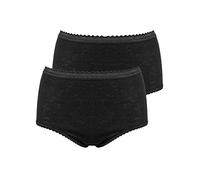 Sangora 2er Sparpack Damen-Taillenslip 7960741 = L in Schwarz-Schwarz