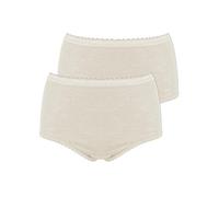 Sangora 2er Sparpack Damen-Taillenslip 7960741 = XL in wollweiss-wollweiss