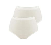 Sangora 2er Sparpack Damen-Taillenslip 8010740 = S in wollweiss