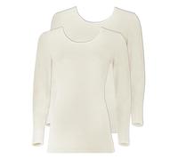 Sangora 2er Sparpack Damen-Unterhemd 8010830 = M in wollweiss-wollweiss