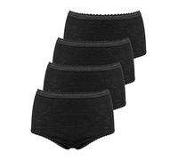 Sangora 4er Sparpack Damen-Taillenslip 7960741 = M in Schwarz-Schwarz