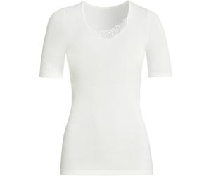 Sangora Spenzer 1/4 Arm weiß dezente Spitze - M