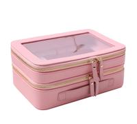 SANHECUN Kulturbeutel, transparent, Reisezubehör, Make-up-Tasche, Pink, Kosmetiktasche