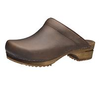 Sanita Damen Clogs Holz offen Chrissy antikbraun 39