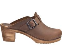 Sanita Damen Clog offen Wood-Malulo Square Open Chestnut-42