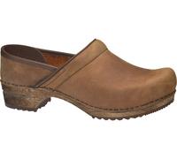 Sanita Damen Clog Wood-Julie Closed Chestnut-42
