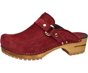 Sanita Damen Clog Wood-Lissy Open 479140 Deep red-41