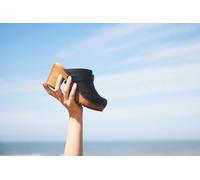 Sanita Damen Clog Wood-Peleni Chunk Open 470144 Black-35