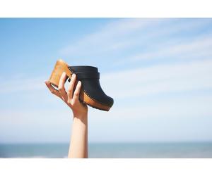 Sanita Damen Clog Wood-Peleni Chunk Open 470144 Black-35