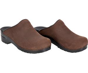 Sanita Damen Offener Clog Original-Karl Textured Oil Op Antique Brown