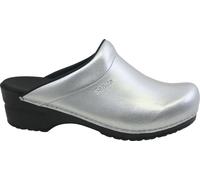 Sanita Damen Offener Clog Original-Sonja Pu Open Silver