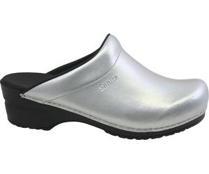 Sanita Damen Offener Clog Original-Sonja Pu Open Silver-36