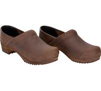 Sanita Damen Offener Clog Wood-Julie Closed Antique Brown-41