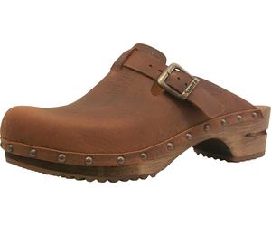 Sanita Damen Offener Clog Wood-Kristel Open Chestnut-42