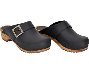 Sanita Damen Offener Clog Wood-Urban Open Black-39