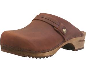 Sanita Damen Offener Clog Wood-Ursana Open Chestnut-36