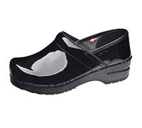 Sanita Patent | Professional geschlossener Clog | Original handgemacht für Damen | Anatomisch geformtes Fußbett mit weichem Schaum | Schwarz | 41 EU
