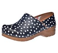 Sanita Professional Festa Closed Clog | Original Handmade Flexible Leather Clog for Women | Maximum Stability | Anatomical Shaped Footbed with Soft Foam | Shock Absorbing Heel, sc schwarz, 40 EU