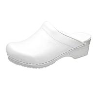 Sanita | Sonja PU offener Clog | Original handgemacht | Flexible Leder-Clogs für Damen | Weiss | 36 EU
