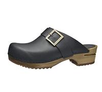 Sanita Damen Clogs Holz offen mit Schnalle Urban schwarz 36
