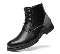 SANNAX Herren Chelsea Stiefel Boots Stiefeletten Business Formelle Mokassins Abendschuhe Formal?EU45.5,Schwarz