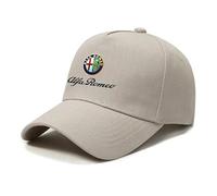 SANNITOU Baseball Cap Herren und Damen Verstellbare Baseballkappe für Alfa Romeo Giulia Stelvio Sportiva Mito Giulietta Einheitsgröße Sonnenmütze Basecap mit Auto-Logo,OneSize-D