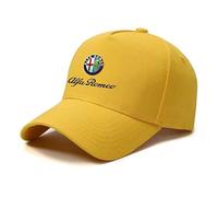 SANNITOU Baseball Cap Herren und Damen Verstellbare Baseballkappe für Alfa Romeo Giulia Stelvio Sportiva Mito Giulietta Einheitsgröße Sonnenmütze Basecap mit Auto-Logo,OneSize-A