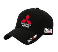 SANNITOU Baseball Cap Herren und Damen Verstellbare Baseballkappe für Mitsubishi Einheitsgröße Sonnenmütze Basecap mit Auto-Logo,OneSize-B