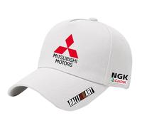 SANNITOU Baseball Cap Herren und Damen Verstellbare Baseballkappe für Mitsubishi Einheitsgröße Sonnenmütze Basecap mit Auto-Logo,OneSize-D