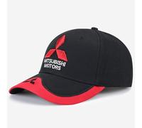 SANNITOU Baseball Cap Herren und Damen Verstellbare Baseballkappe für Mitsubishi Motors Einheitsgröße Sonnenmütze Basecap mit Auto-Logo,OneSize-Black