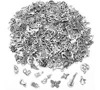 SANNIX 350 Stück tibetische Silber-Charms Großhandel Großhandel Bulk Schmuckherstellung Anhänger für DIY Halsketten, Armbänder, Ohrringe, Bastelbedarf
