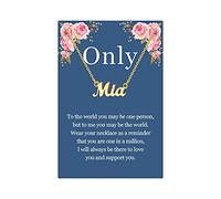 SANNYRA Namenskette, personalisierbar, 18 Karat vergoldet, versilbert, personalisierbar, Schmuckgeschenke für Frauen, Pre-made Name, Edelstahl, Kein Edelstein