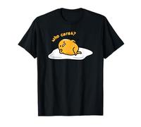 Sanrio Gudetama Who Cares T-Shirt, Schwarz, S, Unisex, Anime, Cartoon, Halbarm, T-Shirt, character-t-shirts