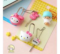 Sanrio Hello Kitty 3D Vorhängeschloss Mini Schloss Cartoon süß Multifunktional Gepäck Spind Koffer Mädchen Schublade Reise Diebstahlschutz Schloss