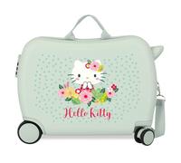 Sanrio Hello Kitty Blumenkitty, Kinderkoffer, grün, 50 x 38 x 20 cm, starr, 2,1 kg, Zahlenschloss, seitlich, ABS, 2,1 kg, 34L Handgepäck