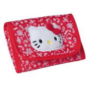 Sanrio Hello Kitty Brieftasche, Geldbörse für Damen, Rot, Cartoon, Zweifach oder Dreifach gefaltet, 6 Fächer, 2 oder 3 Abteilungen, für junge Mädels und Frauen, Hello Kitty Fans