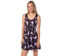 Sanrio Hello Kitty Damen-Tanktop mit Allover-Print, für Erwachsene, lässig, Sommer, Frühling, A-Linie, Skaterkleid, Schwarz, XX-Large